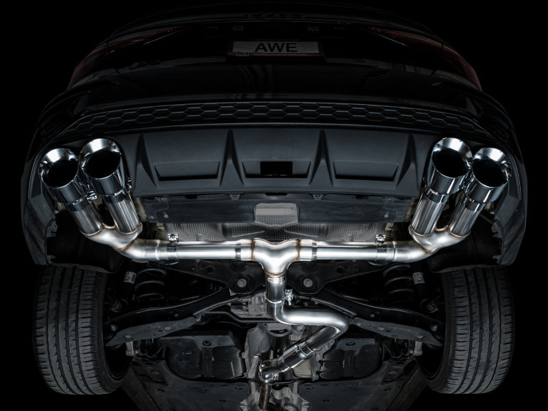 AWE 22-24 Audi 8Y S3 Track Edition Exhaust - Chrome Silver Tips