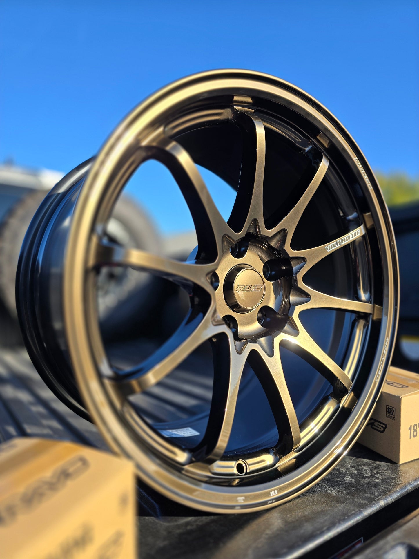 Volk Racing CE28N-Plus 18x9.5 +22mm 5x114.3 Shining Bronze Metal (Set of 4)