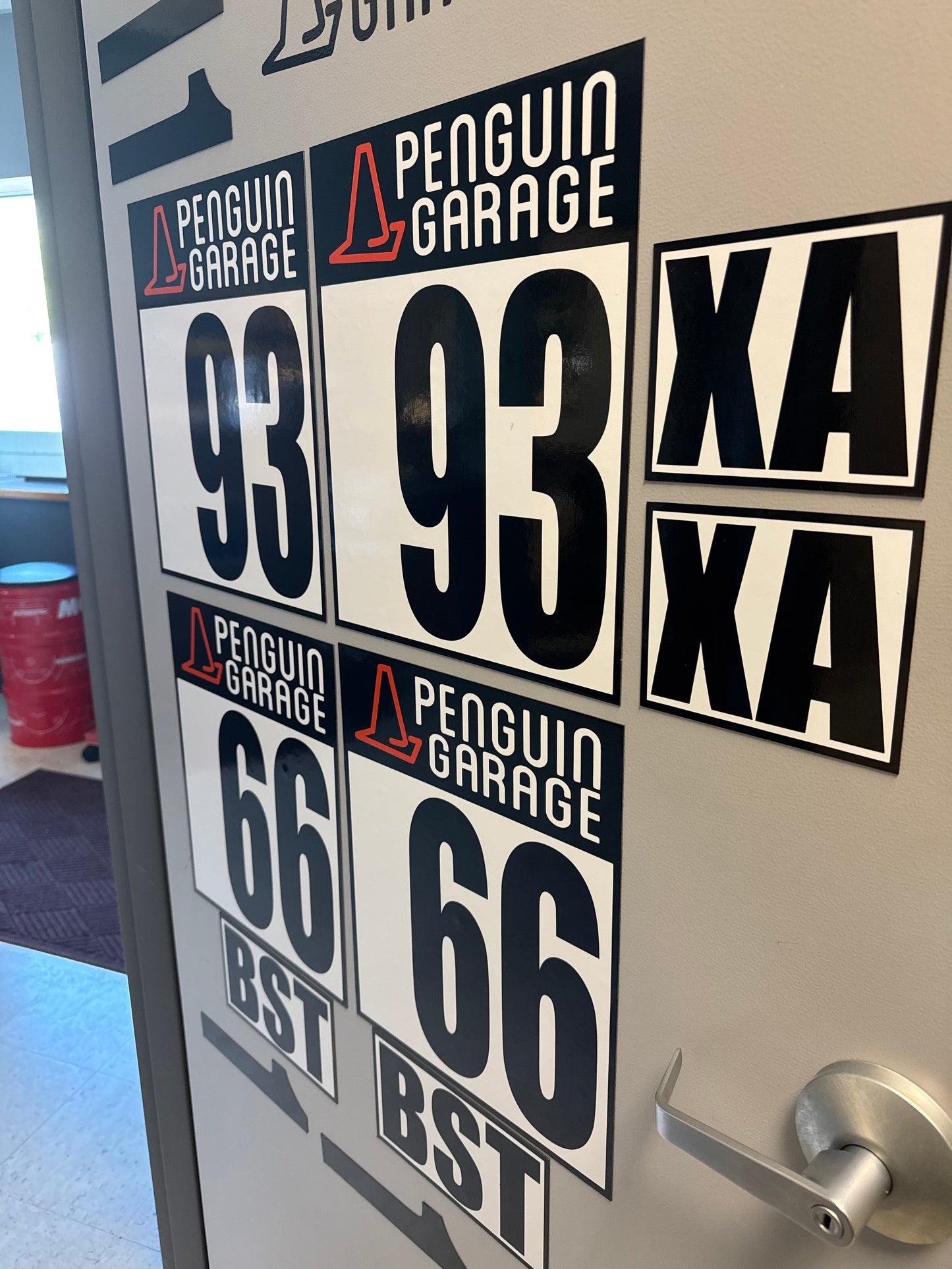 Custom Magnetic Penguin Garage Number Placard