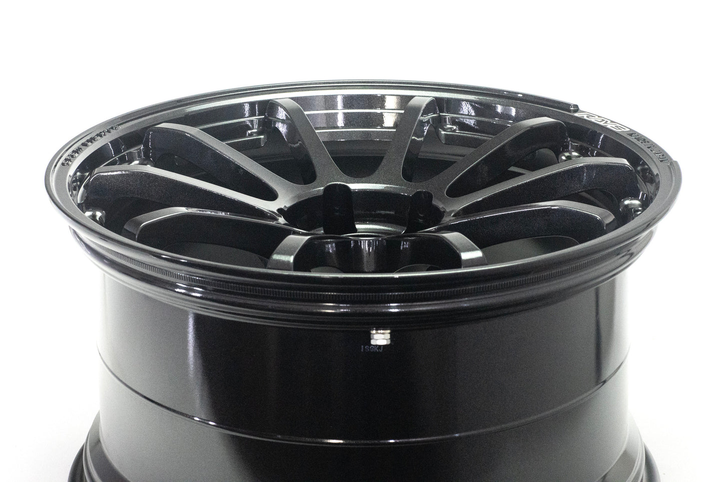 Gram Lights 57NR 18x9.5 +45 5-114.3 Glass Black Wheel