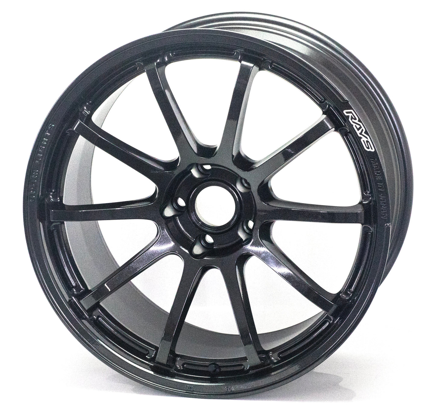 Gram Lights 57NR 18x9.5 +45 5-114.3 Glass Black Wheel