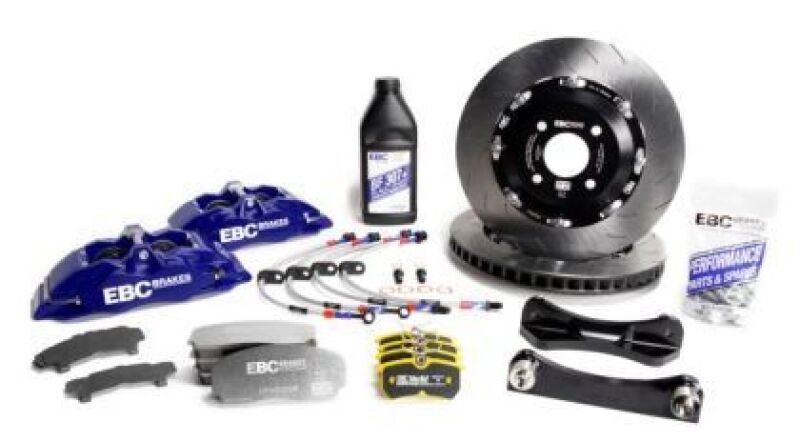 EBC Racing 2019+ Toyota GR Supra Blue Apollo-6 Calipers 355mm Rotors Front Big Brake Kit