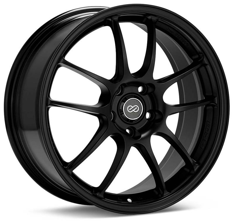 Enkei PF01 18x9 5x114.3 45mm Offset 75mm Bore Matte Black Wheel