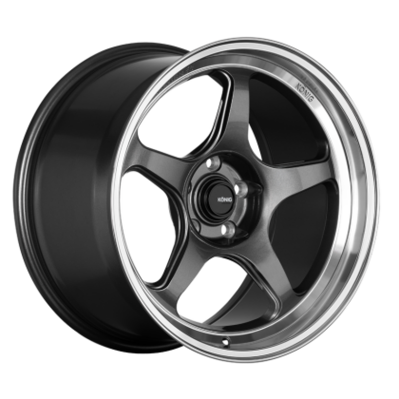 Konig Hyperspec 18x9 5x114.3 ET42 Anthracite Metallic Wheel w/ Mirror Machined Lip (Knurled Bead)