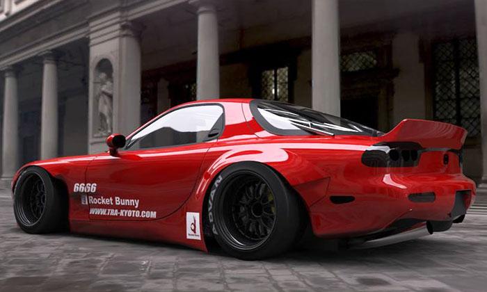 GReddy 92-02 Mazda RX-7 Rocket Bunny FD3S Duck-Tail Wing V2