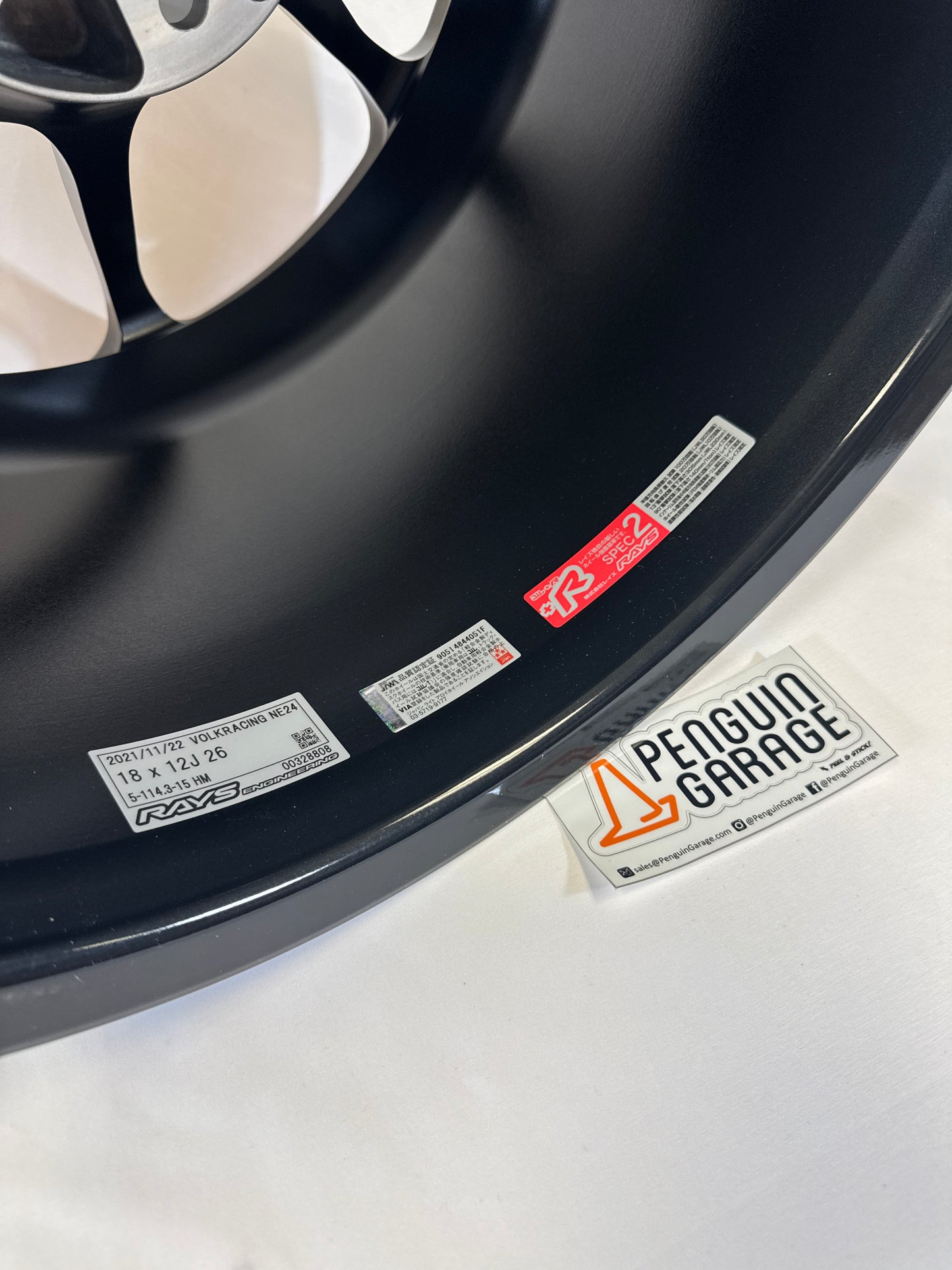 Volk Racing NE24 18x12 +26mm 5x114.3 Shining Black Metal