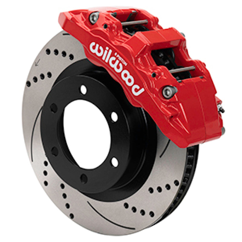 Wilwood 21-24 Ford Bronco Aerolite 6R Kit 6 x 5.50in Hub - 13.38in Drilled & Slotted Rotor - Red