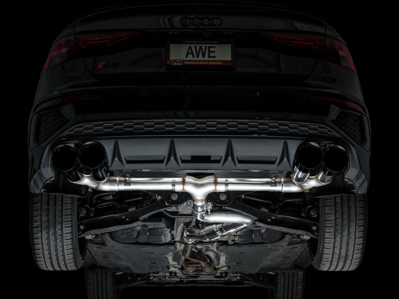 AWE 22-24 Audi 8Y S3 Track Edition Exhaust - Diamond Black Tips