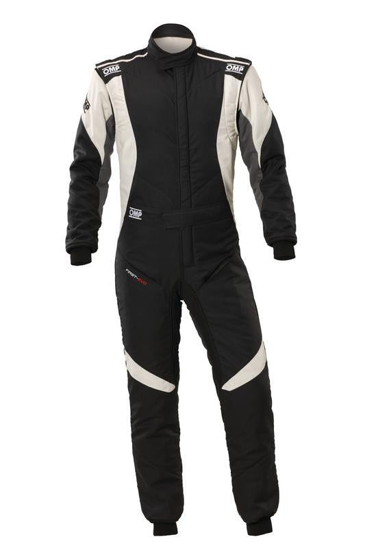 OMP FIRST EVO OVERALL my2025 FIA 8856-2018/SFI NAVY BLUE / FLUO ORANGE SZ 62