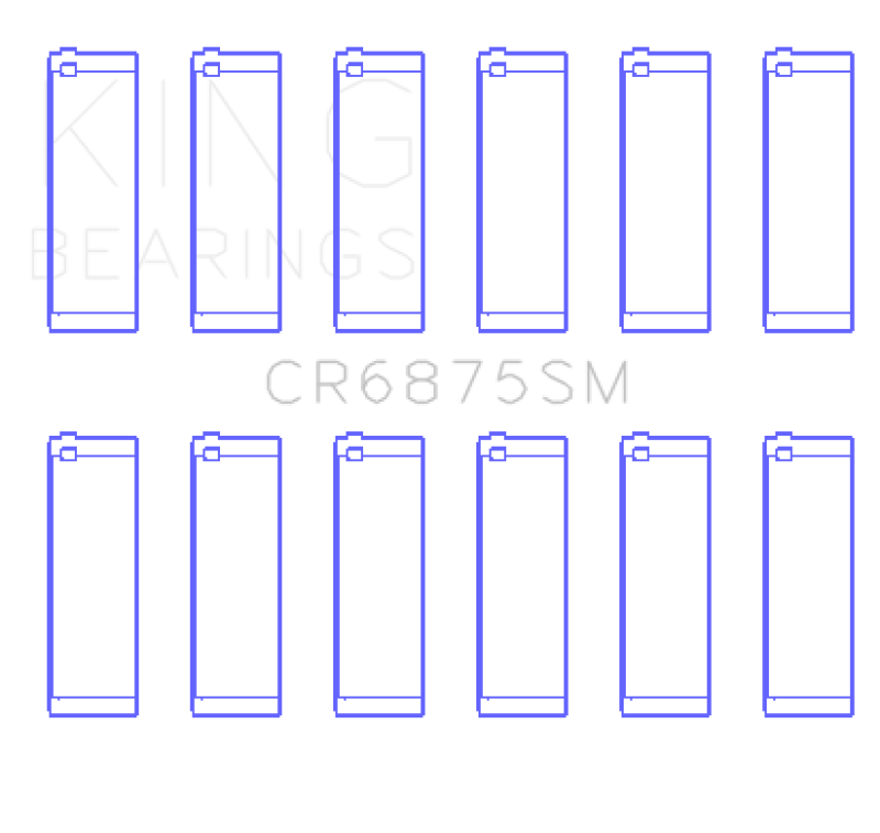 King Mercedes Benz OM 642 Sputter Replacement Connecting Rod Bearing - Size +0.25mm