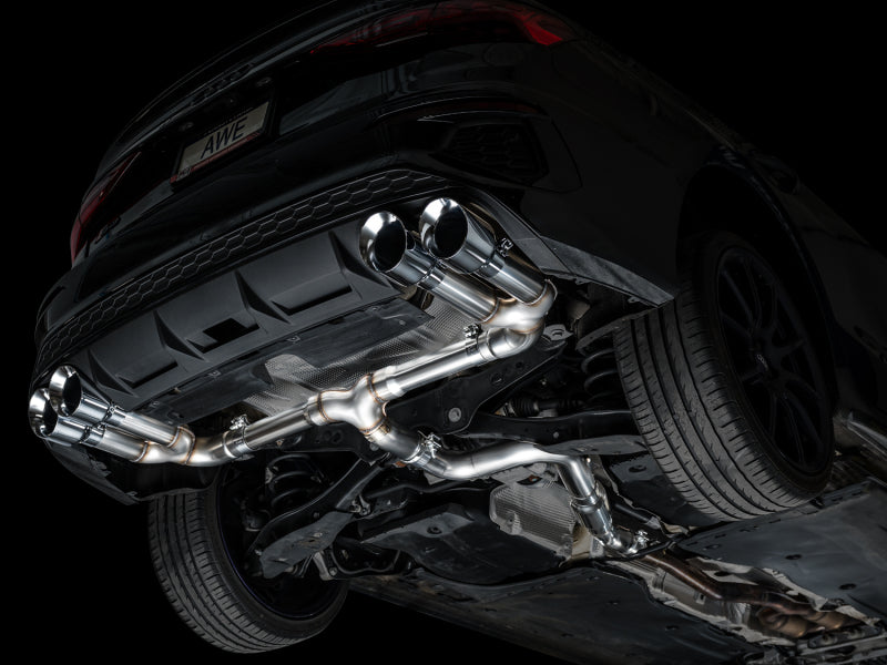 AWE 22-24 Audi 8Y S3 Track Edition Exhaust - Chrome Silver Tips