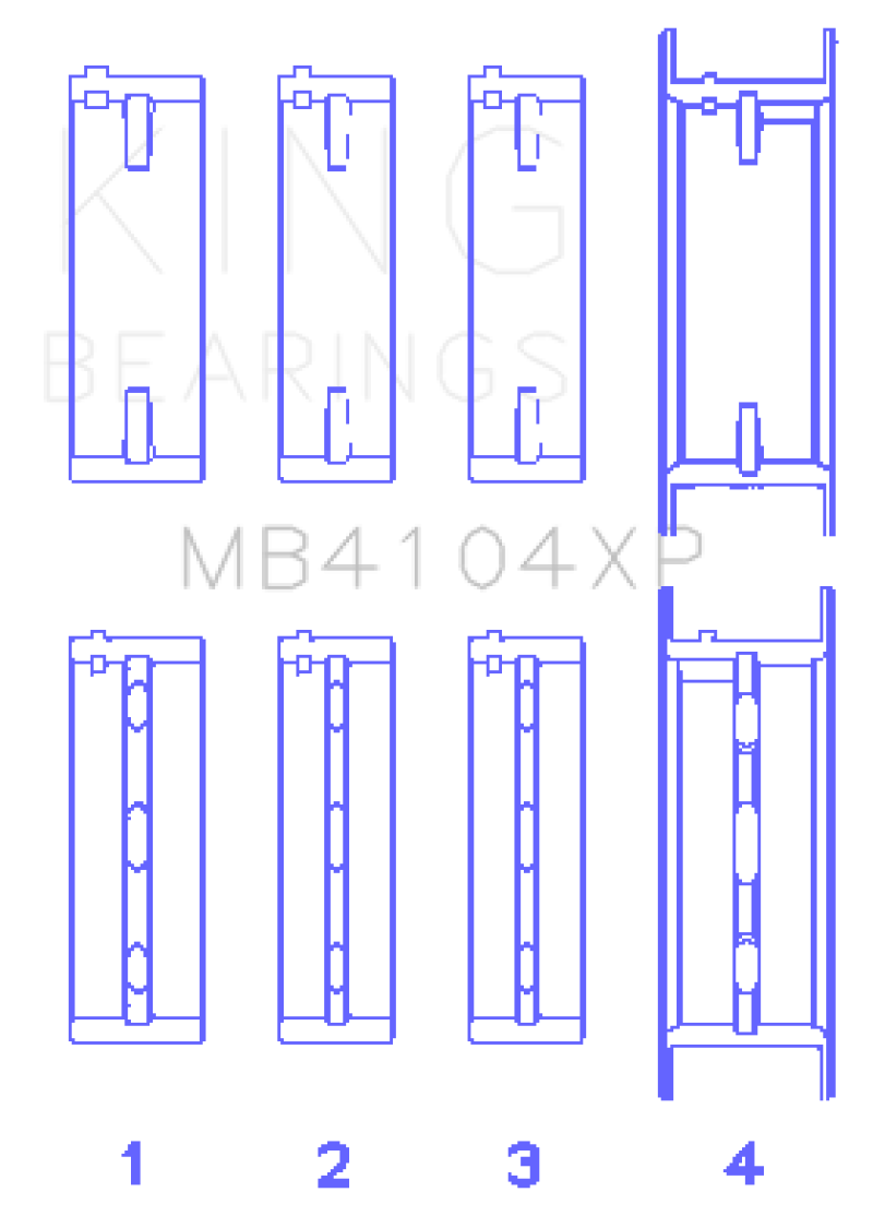 King Engine Bearings Nissan VG30DE/VG30DETT Performance Main Bearing Set - Size STDX