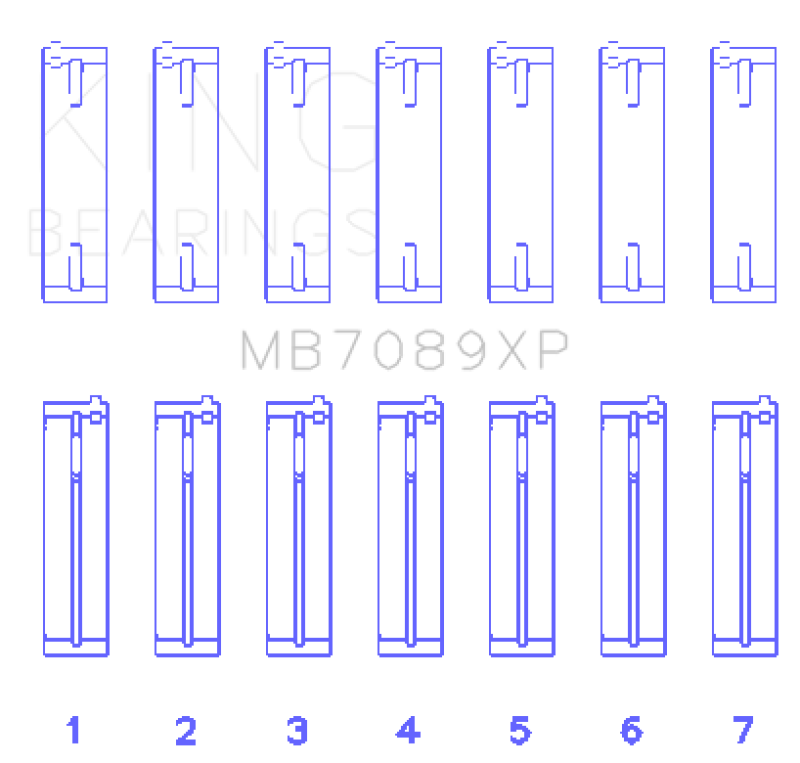King Volkswagen VR6 2.8L Performance Main Bearing Set - Size STD