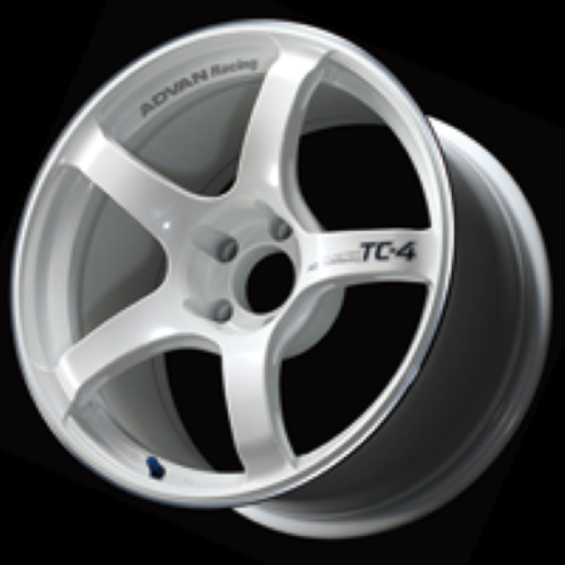Advan TC4 15x6.5 +40 4x100 Racing White Metallic and Ring Wheel
