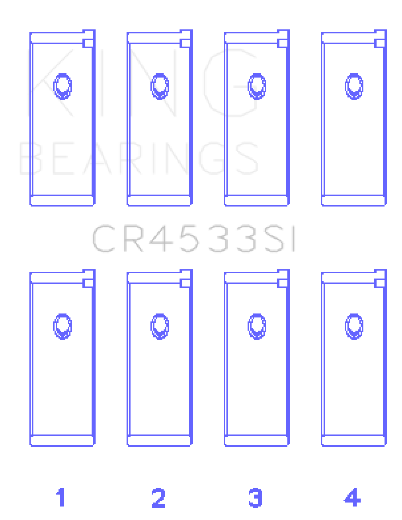 King Nissan QR25DE DOHC 16 Valves Rod Bearing Set - Size STD