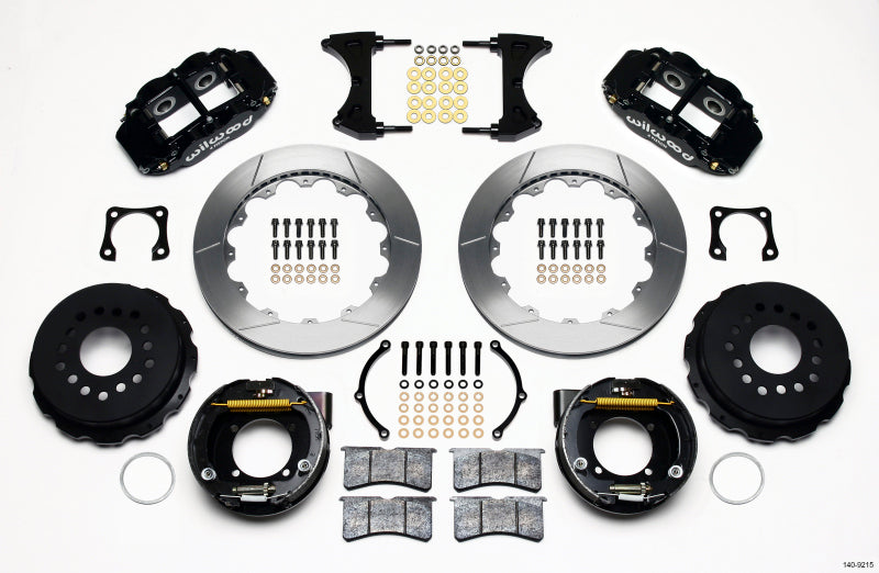 Wilwood Narrow Superlite 4R Rear P-Brk Kit 12.88in Chevy 12 Bolt-Spec 3.15in Bearing