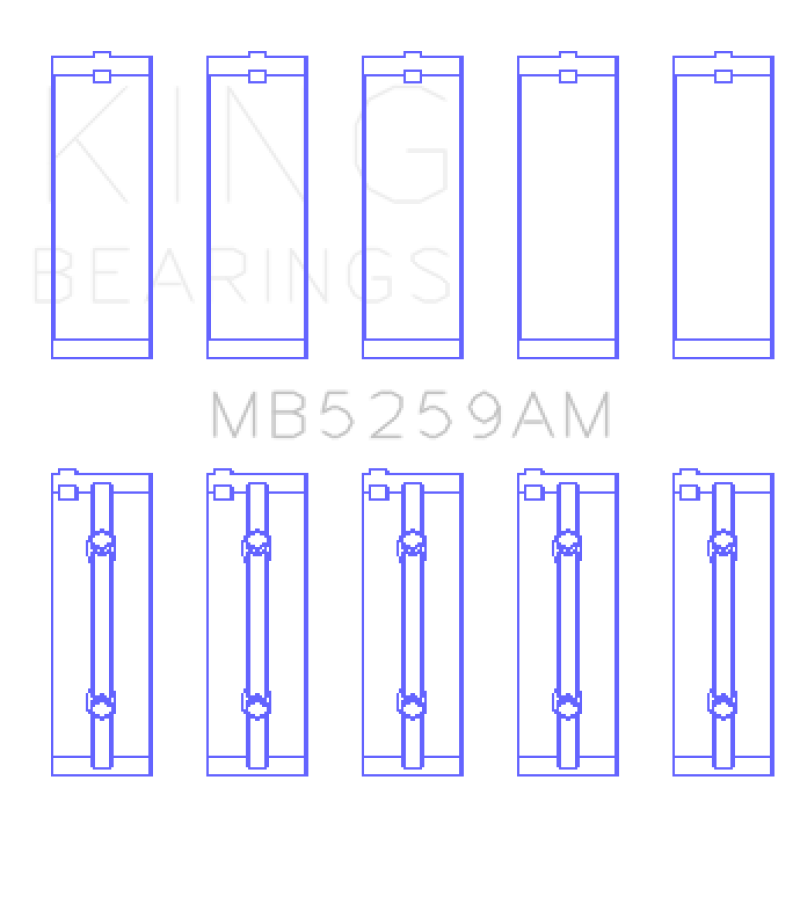 King Acura B18A1/B1/C1/C5 K20A/K24A Main Bearing Set - Size STD