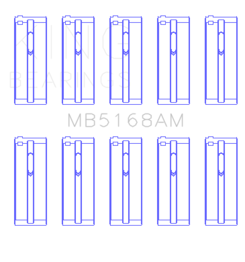 King Acura F22B1/Honda F22A1/F22A6/F22B1/F22B2/F22B6 Main Bearing Set - Size STD