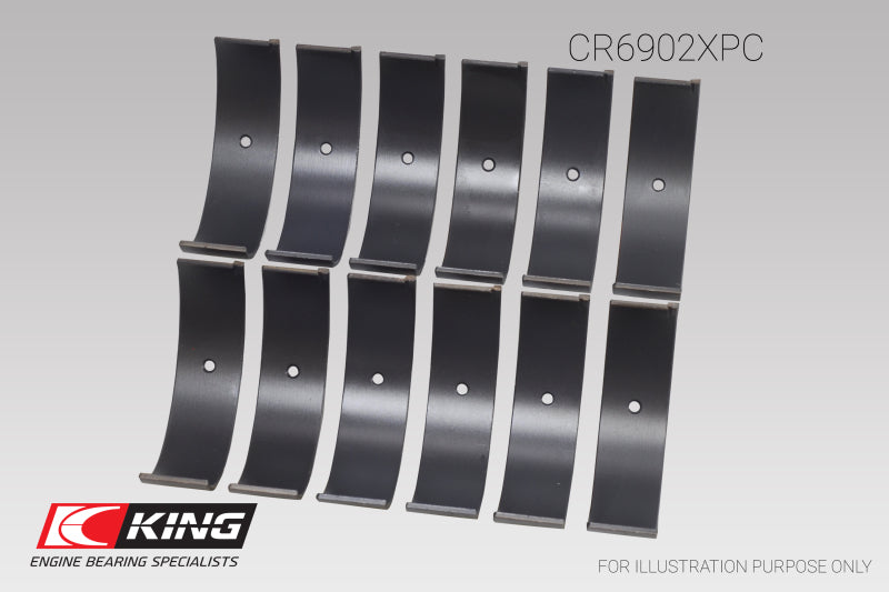 King Nissan VQ35HR/VQ37VHR/VR30DTT pMaxKote Rod Bearing Set - Size +.25mm