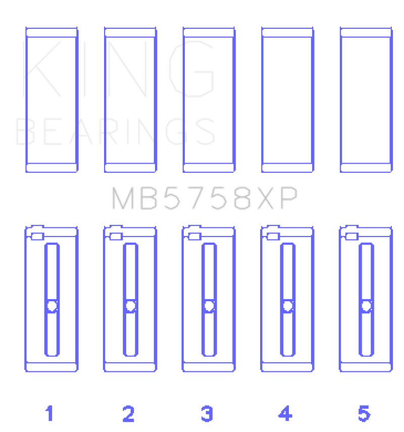 King Peugeot EP6 1.6L/BMW N14B16C Main Bearing Set - Size STD