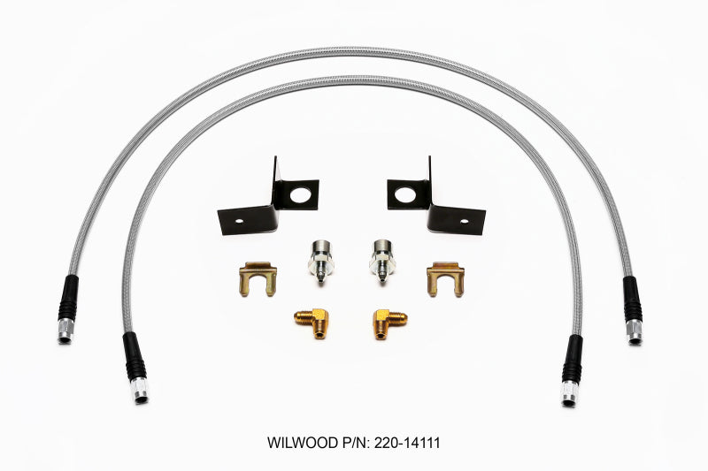 Wilwood Flexline Kit 30 inch -3 3/8-24 IF 1/8 NPT 90 Degree