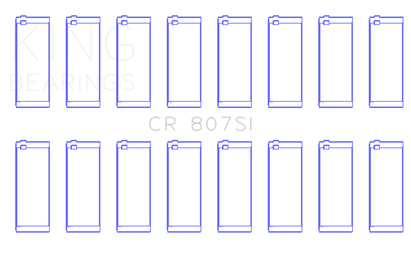 King Chevy LS1/LS6/LS3 Silicone Bi-Metal Alum Rod Bearing Set - Size STD