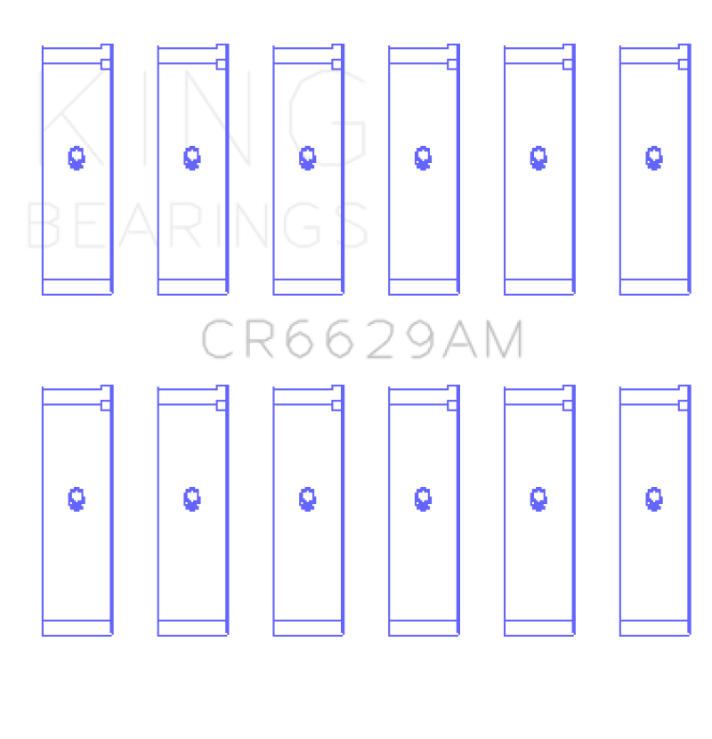 King Mitsubishi 181CI 3.0L 6G72 V6/152CI 2.5L 6G73 V6 Rod Bearing Set - Size STD