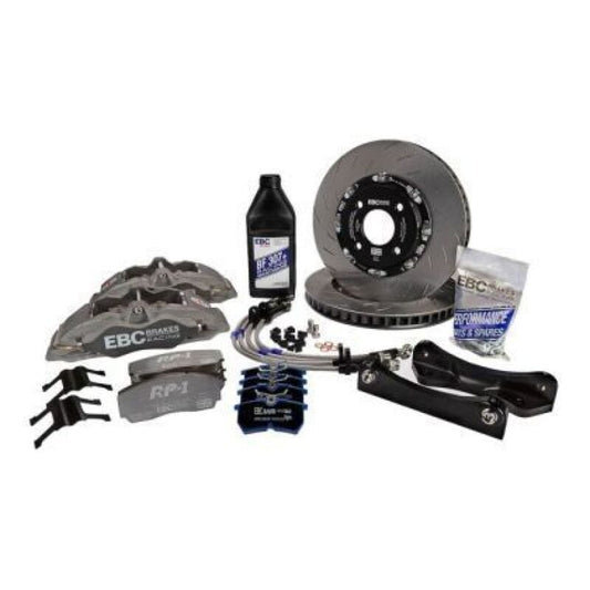 EBC Racing Volkswagen Polo GTI (AW) Anodized Apollo-6 Calipers 355mm Rotors Front Big Brake Kit
