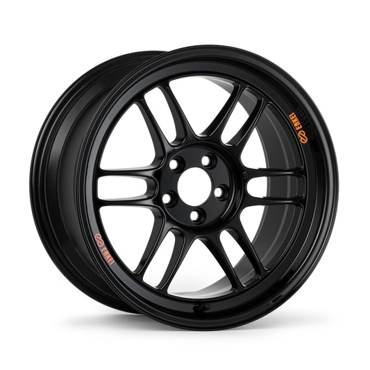 Enkei RPF1 15x8 4x100 28mm Offset F1 Gloss Black Wheel