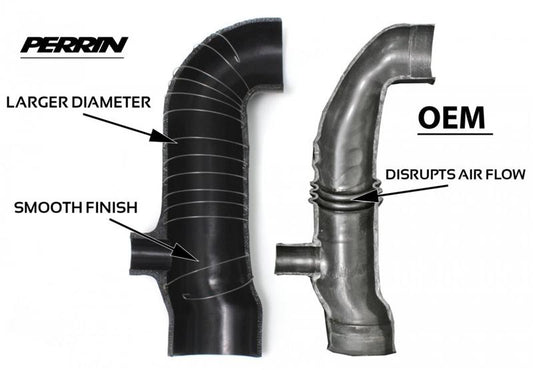 PERRIN 02-07 Subaru WRX / 04-21 STI Turbo Inlet Hose 3in. (For Aftermarket Turbos Only) - Black