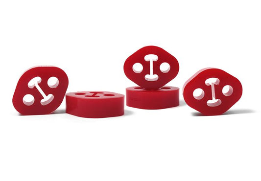 PERRIN Subaru / Universal 15mm ID 1.5in. Hole Offset Exhaust Hanger - Red (Sold Individually)