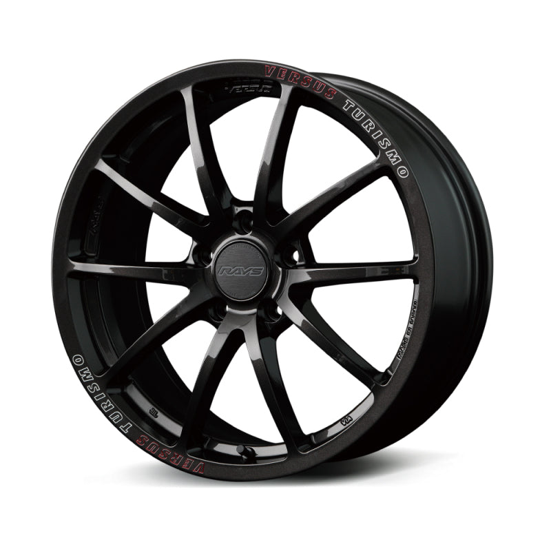 Versus VT125S 18X9.5 +38 5x114.3 Super Dark Gunmetal/MC/RAP (Red Clear)