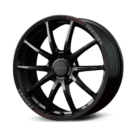Versus VT125S 18X9.5 +38 5x114.3 Super Dark Gunmetal/MC/RAP (Red Clear)