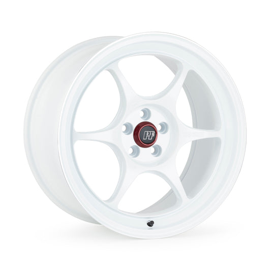 Enkei PF06 17x7in 45mm Offset 5x114.3 BP 75mm Bore - White Machined Wheel