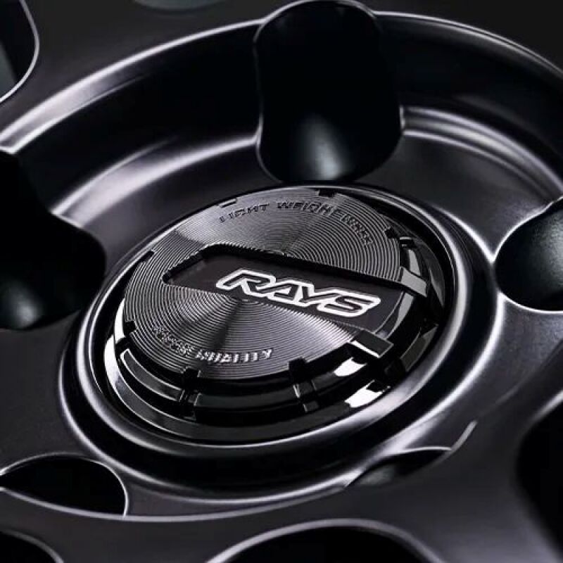 Gram Lights 57NR LIMITED II 17x7.0 +47 4-100 Semigloss Black Wheel w/ Black Cap/Stickers/Air Valve