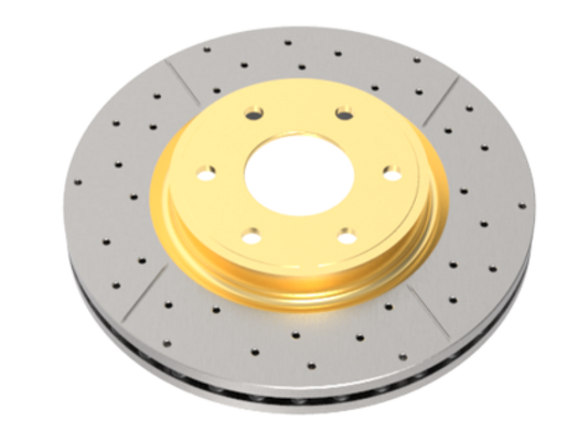 DBA 11-19 Chevrolet Silverado 2500 HD Rear Drilled & Slotted Street Series Rotor w/Gold Hat