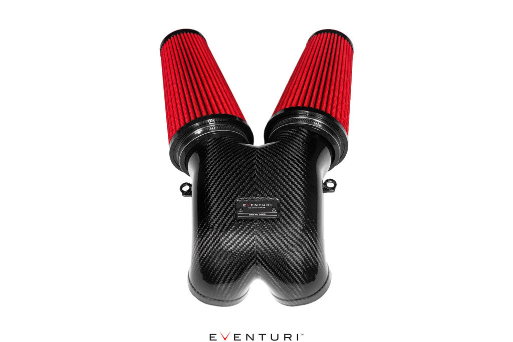 Eventuri 4.0TFSI Twin Turbo V8 Black Carbon Intake System - Rubber Inlet