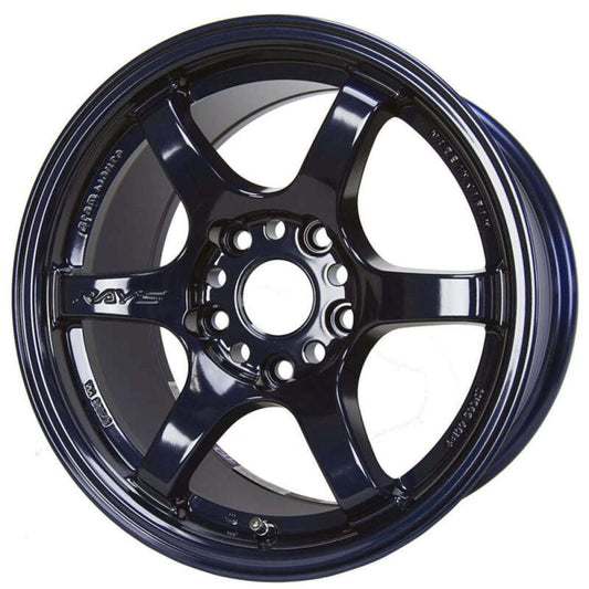 Gram Lights 57DR 15x8 +22mm 4x110 Dark Blue Wheel