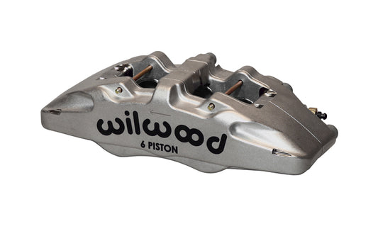 Wilwood Caliper-Forged Dynapro 6 5.25in Mount-Nickel-L/H 1.62/1.38in/1.38in Pistons 1.10in Disc