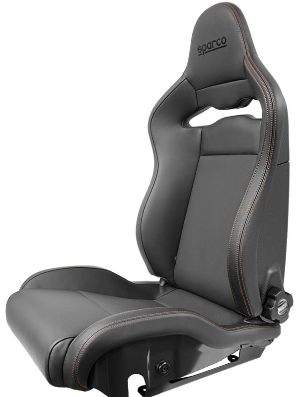 Sparco Seat SPX Special Edition Black/Red w/ Matte Carbon Shell - Left