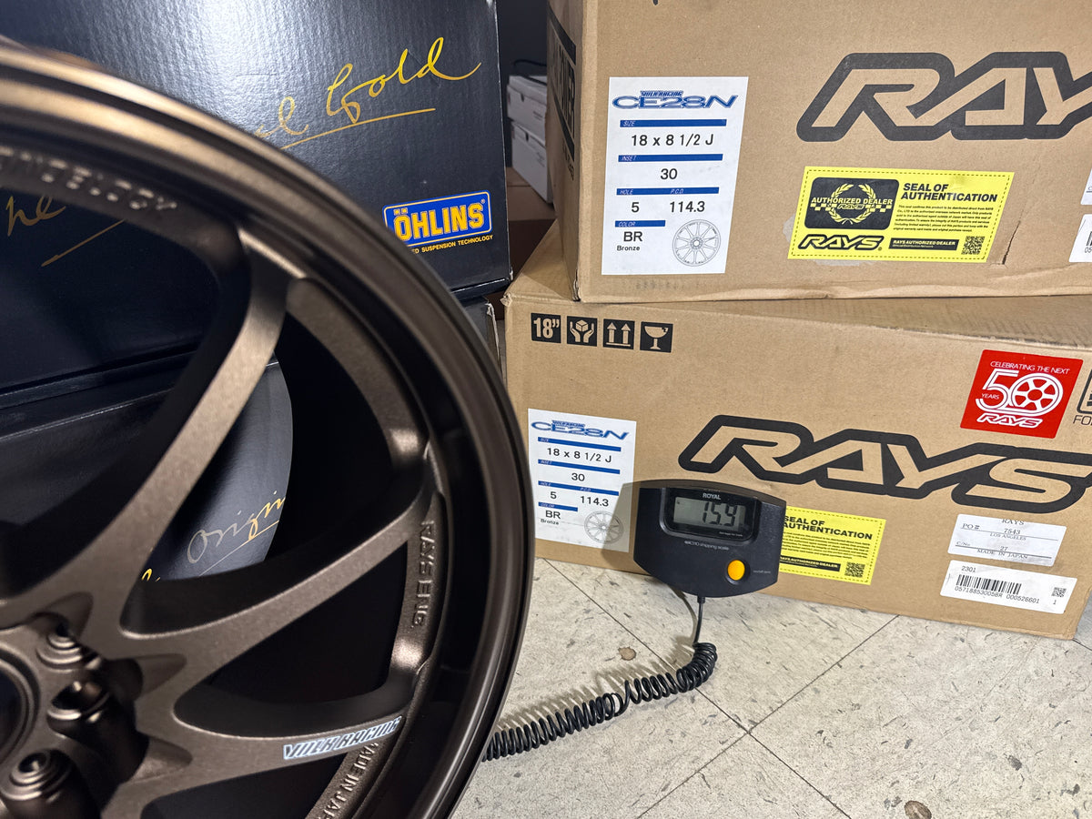 Volk Racing CE28N 18x8.5 +30mm 5x114.3 Almite Bronze Set of 4