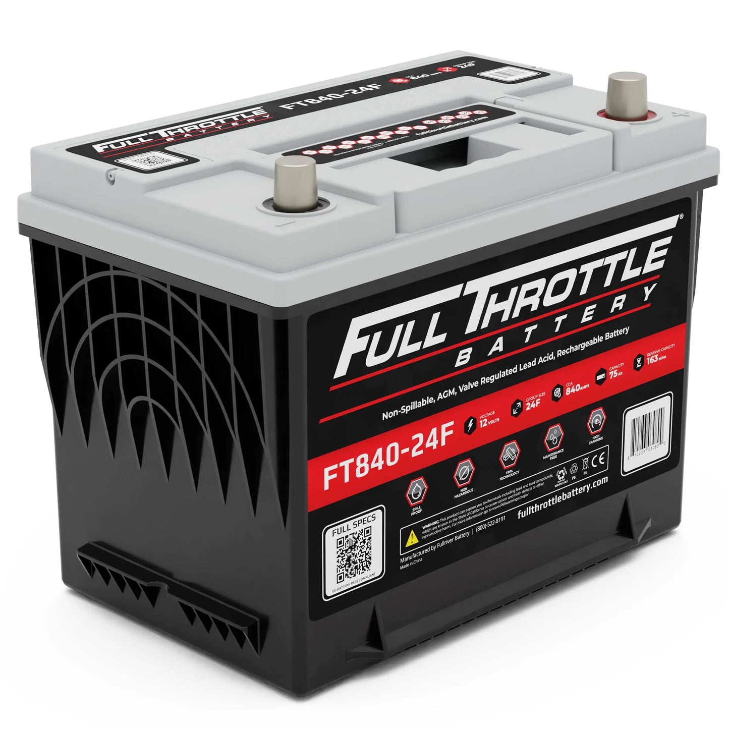 Full Throttle Series High-Performance AGM Battery FT840-24F