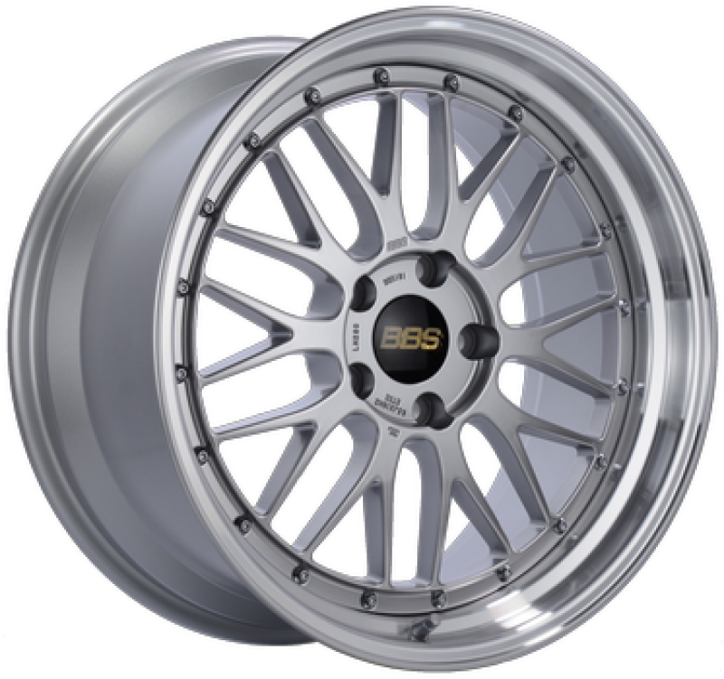 BBS LM 20x9.5 5x112 ET38 PFS Diamond Silver Center Diamond-Cut Rim Wheel - PFS/Clip Req