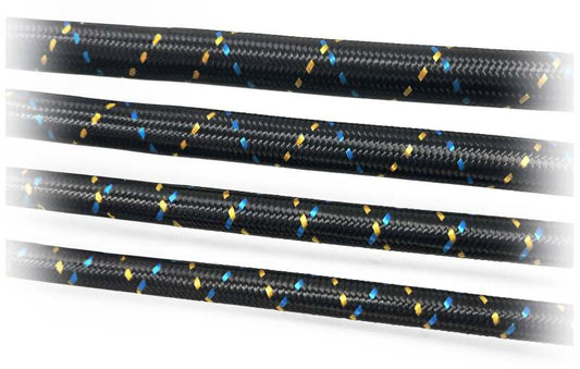 GReddy AN16 Reusable Hose Nylon Braided, Black/Gold/Blue