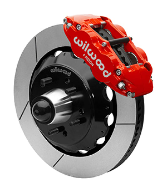 Wilwood 88-98 GMC Truck C1500/C2500 Narrow Superlight 6R Front Truck Kit 14.00in - Red