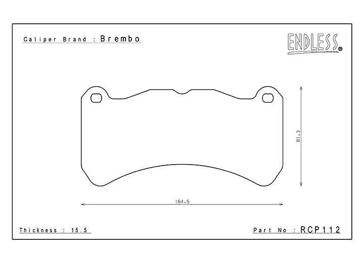 Endless CCR-g Brake Pads Front and Rear VB STI 6 Pot 2018+