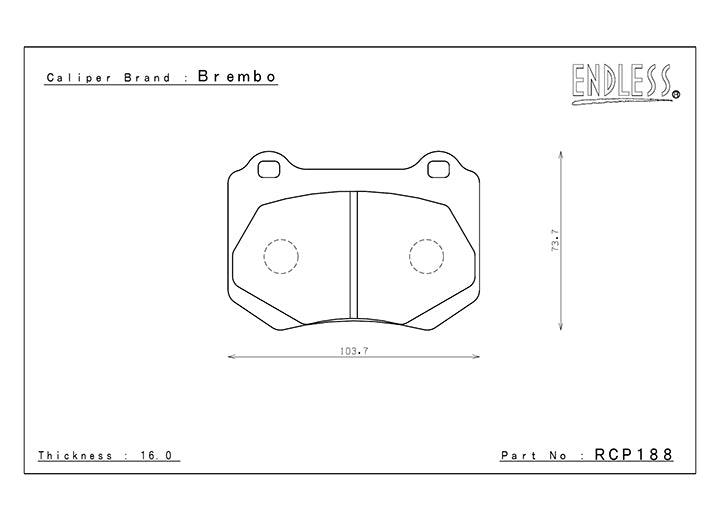 Endless CCR-g Brake Pads Front and Rear VB STI 6 Pot 2018+