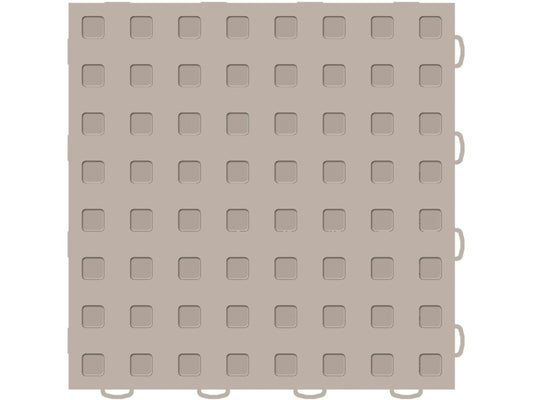 WeatherTech TechFloor 12in x 12in Solid Floor Tile w/ Raised Squares - Tan