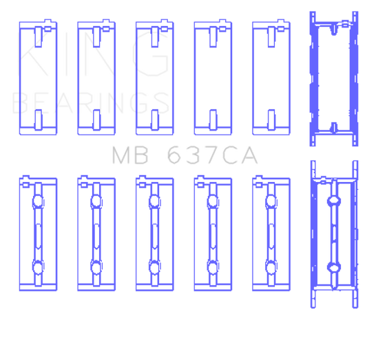 King Engine Bearings BMW S85B50A Main Bearing Set