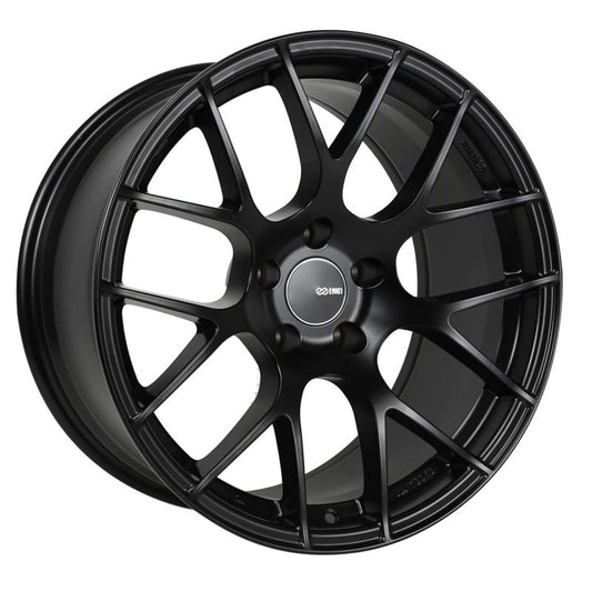 Enkei Raijin 18x8 45mm Offset 5x112 Bolt Pattern 72.6 Bore Diameter Matte Black Wheel